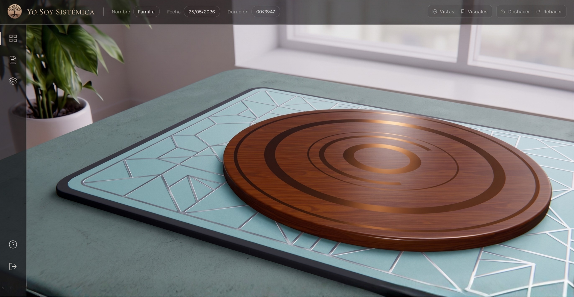 Vista del tablero 3D en una sesión